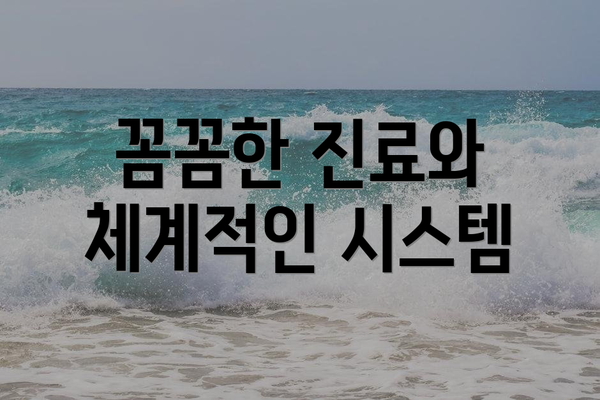 꼼꼼한 진료와 체계적인 시스템