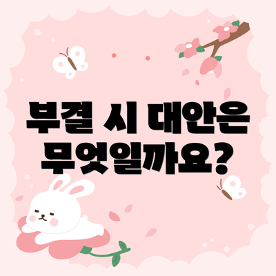 부결 시 대안은 무엇일까요?
