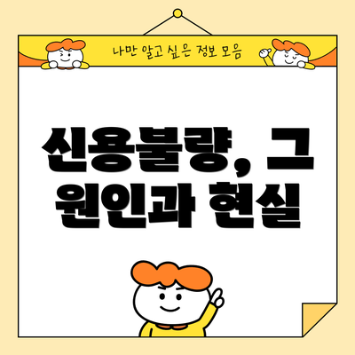 신용불량, 그 원인과 현실