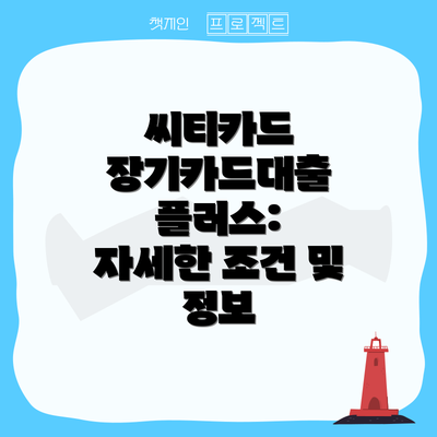 씨티카드 장기카드대출 플러스, 신청 전 체크리스트