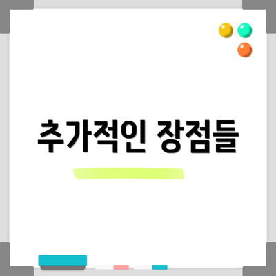 추가적인 장점들