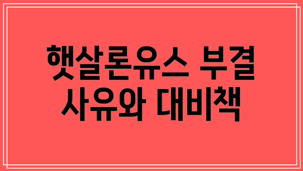 햇살론유스 부결 사유와 대비책