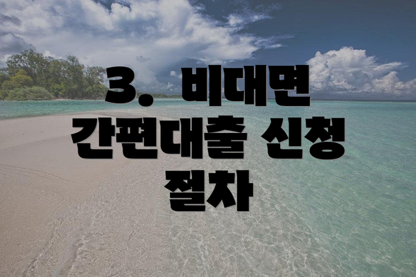 3.  비대면 간편대출 신청 절차