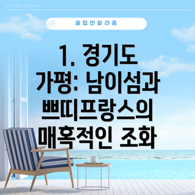 1. 경기도 가평: 남이섬과 쁘띠프랑스의 매혹적인 조화