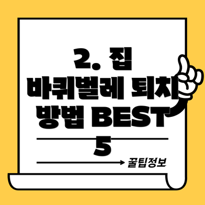 2. 집 바퀴벌레 퇴치 방법 BEST 5
