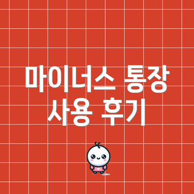 마이너스 통장 사용 후기
