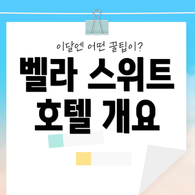 벨라 스위트 호텔 개요