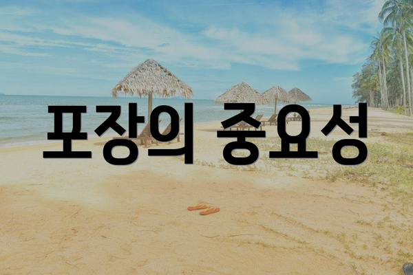 포장의 중요성