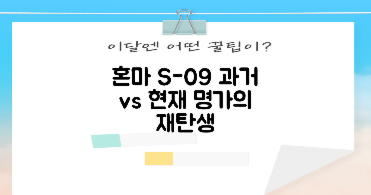혼마 S-09, 과거와 현재 비교