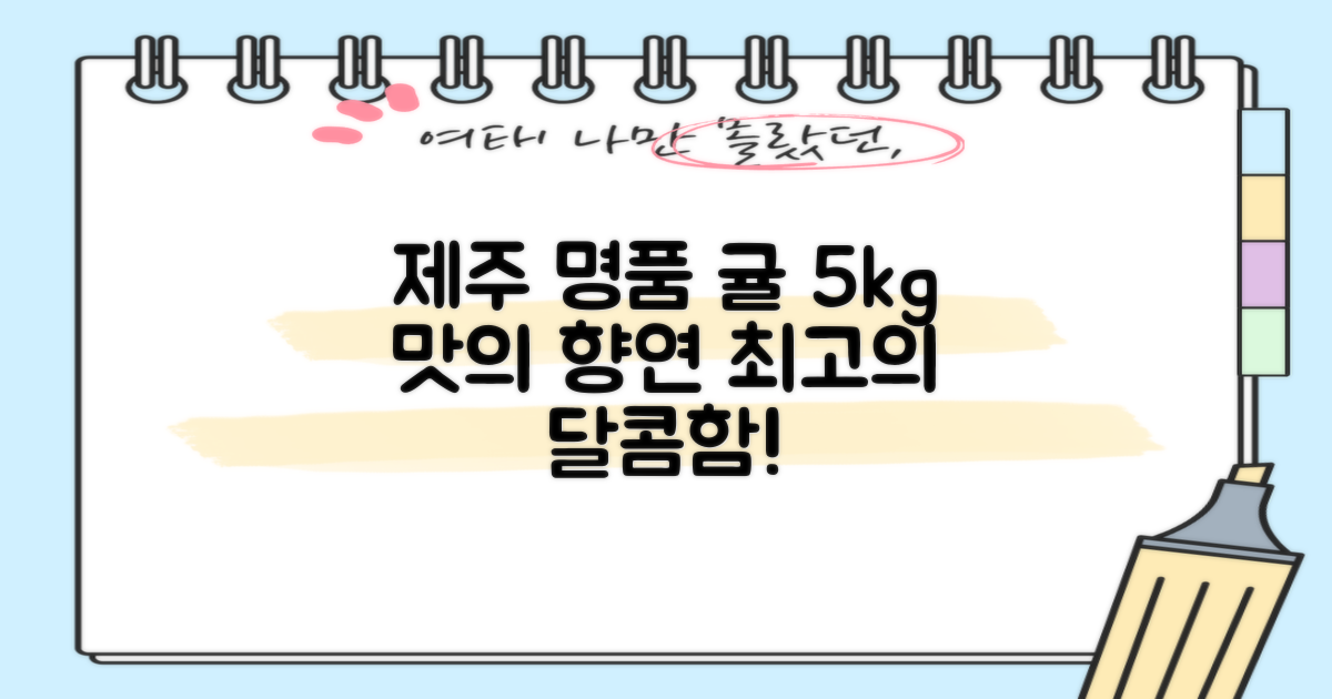 5kg 제주 명품 귤 맛