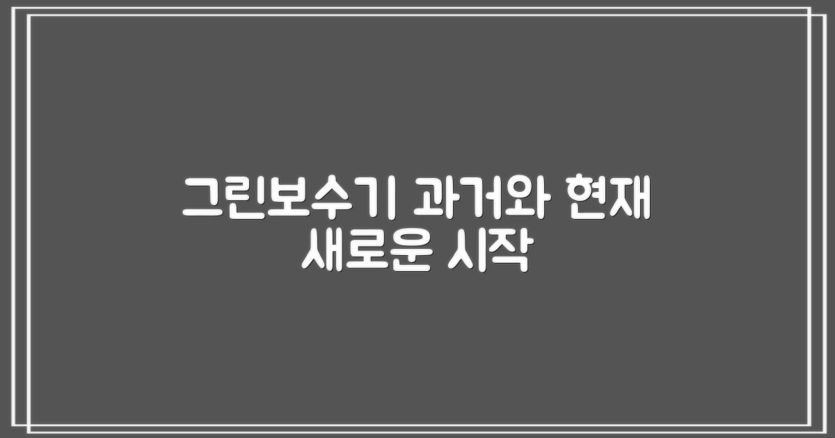 그린보수기, 과거와 현재