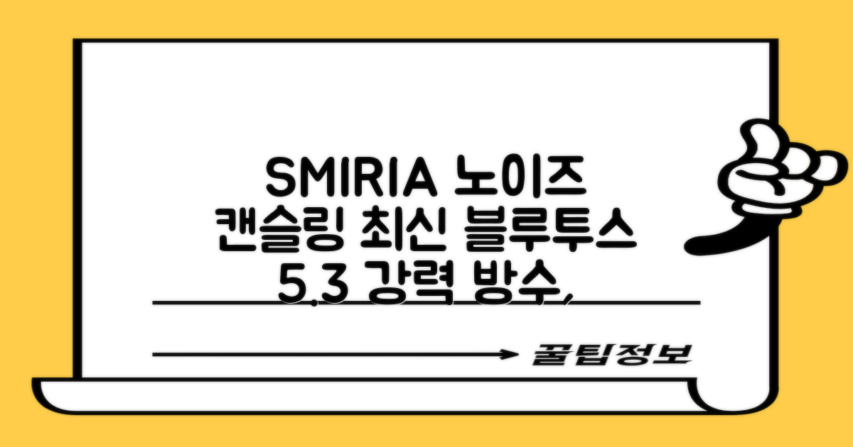 SMIRIA 노이즈 캔슬링 무선 이어폰 블루투스 5.3 자동 페어링 방수 배터리 잔량 확인, 블랙 추천 리뷰