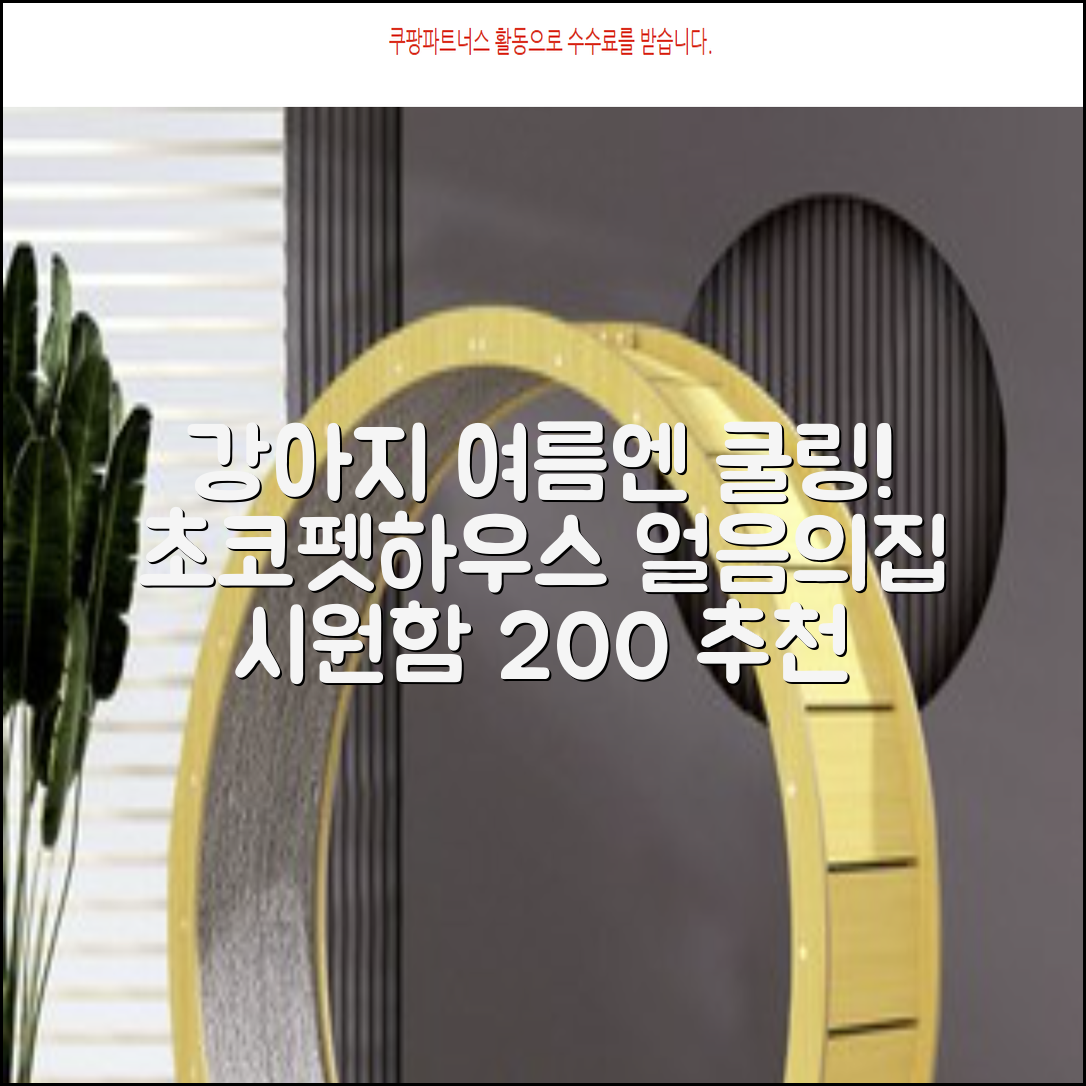 초코펫하우스 강아지 여름 쿨링 얼음의집, 화이트, 1개 추천 리뷰