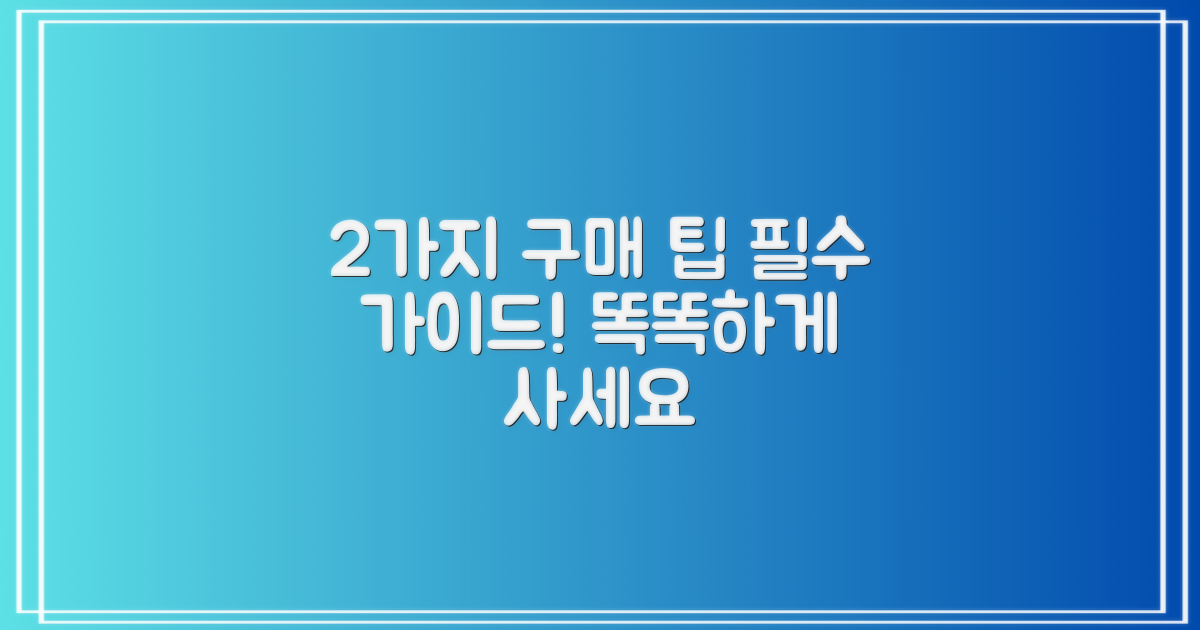 2가지 구매 가이드