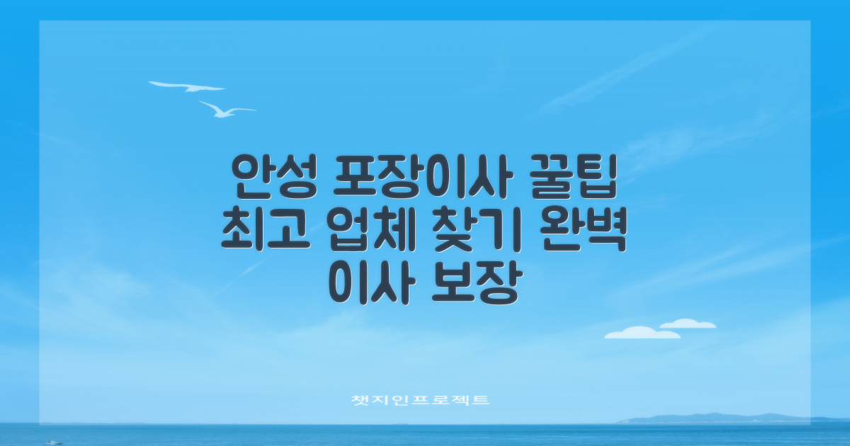 알뜰하게, 그러나 완벽하게! 안성시 최고의 포장이사 업체를 찾아서