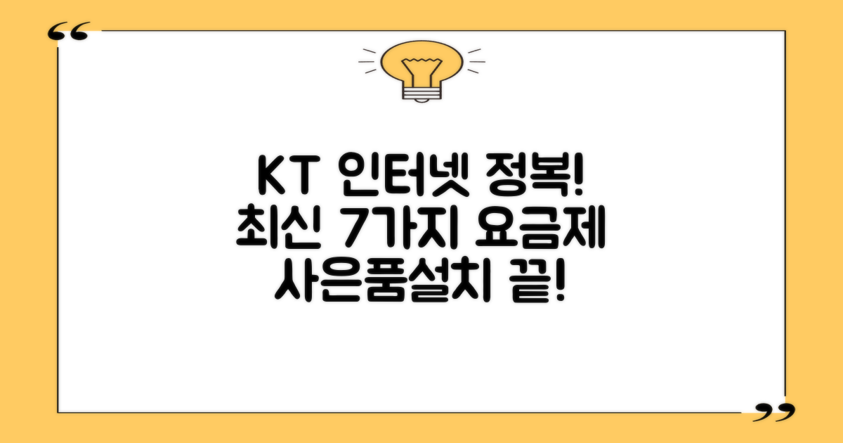 KT 인터넷 가입을 위한 완벽 가이드: 7가지 최신 요금제 비교 및 사은품, 설치 절차 총정리