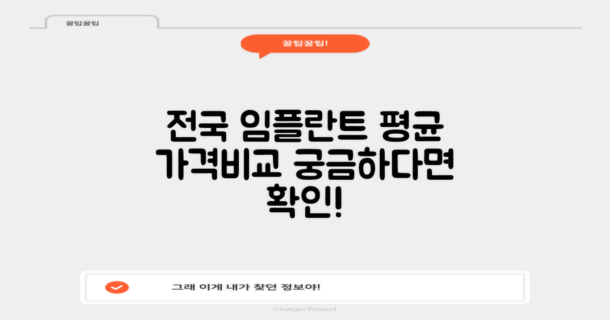 전국 임플란트 평균 가격 비교