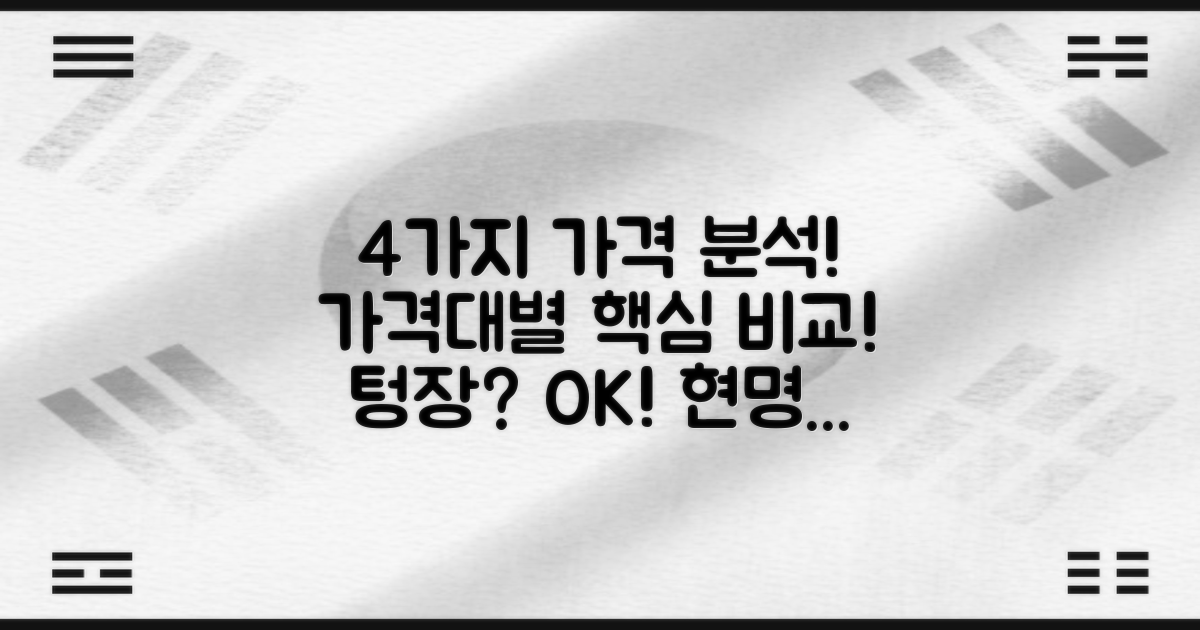 4가지 가격대 분석
