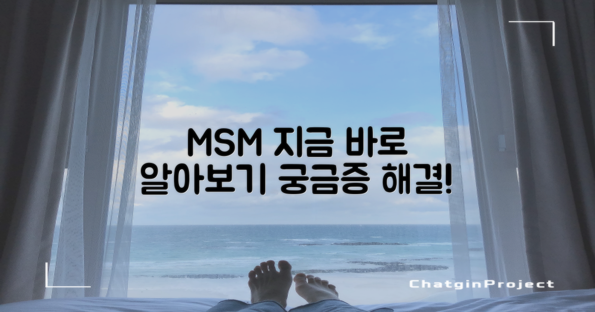 MSM, 지금 바로 알아보기