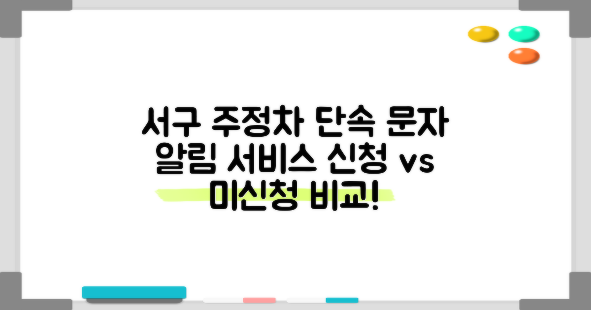 서구 주정차단속 문자알림 서비스, 신청과 미신청, 어떻게 다를까요?