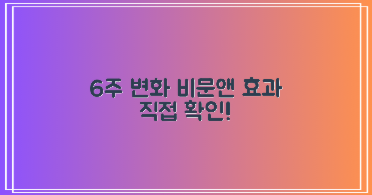 6주간의 비문앤 효과 변화