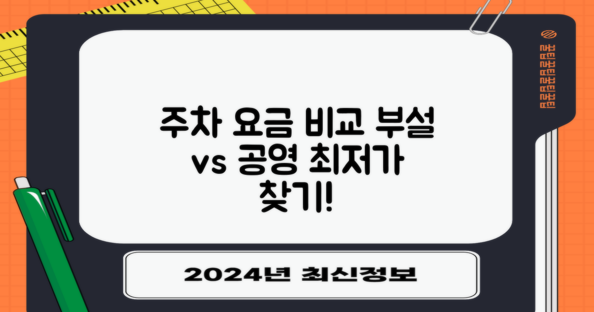 부설/공영 주차장 요금 비교