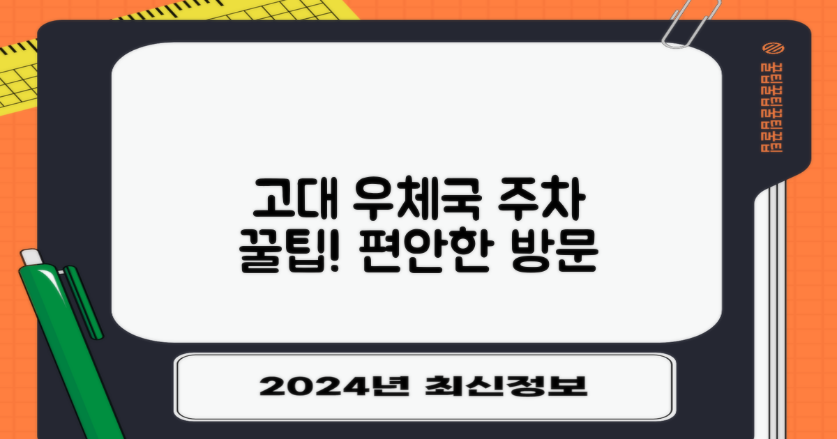 고려대학교우체국 주차, 미리 확인하고 편안하게 방문하세요!