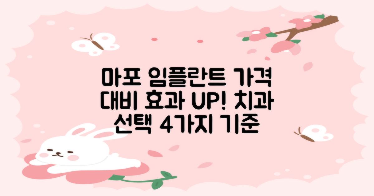 마포 임플란트, 가격 대비 효과 좋은 치과 선택을 위한 4가지 핵심 기준