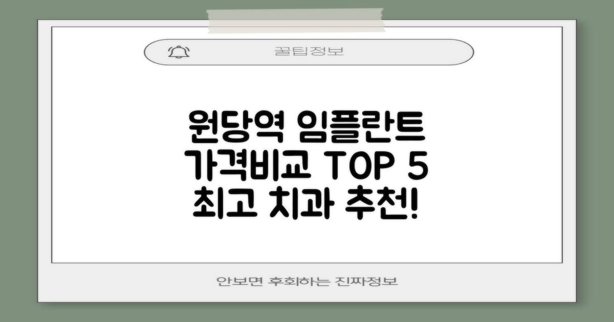 원당역 임플란트 치과, 가격비교 TOP 5 잘하는 곳 추천