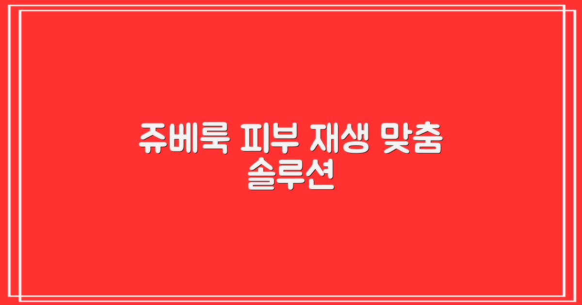 쥬베룩: 피부 재생을 위한 맞춤 솔루션