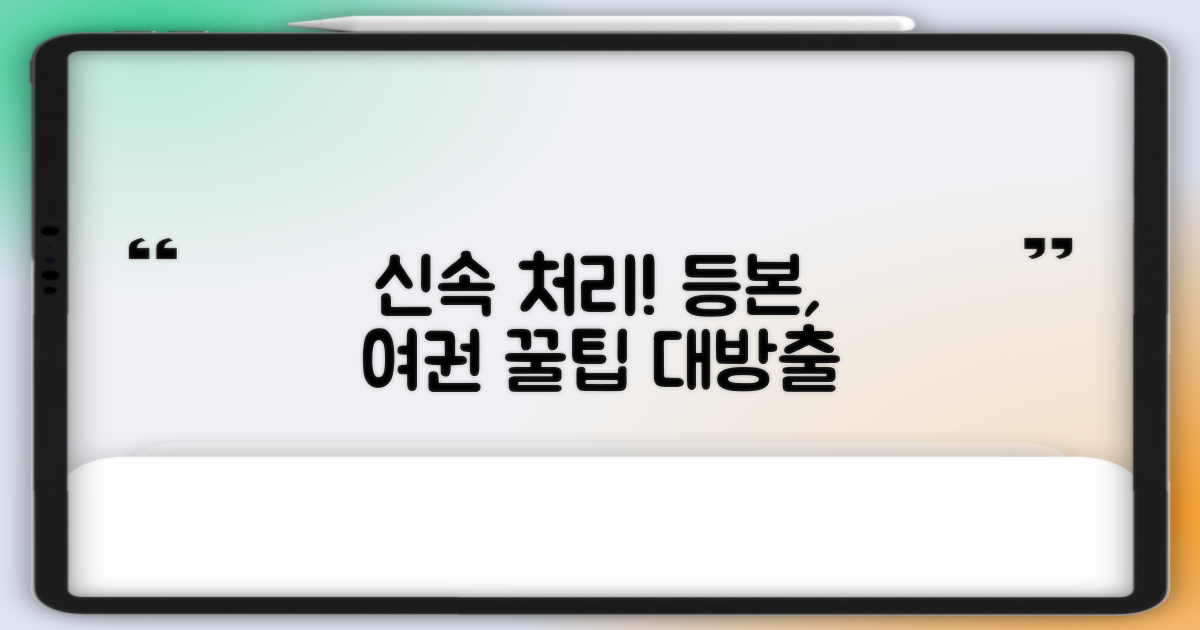 등본, 여권 업무, 신속하게 처리하는 법?