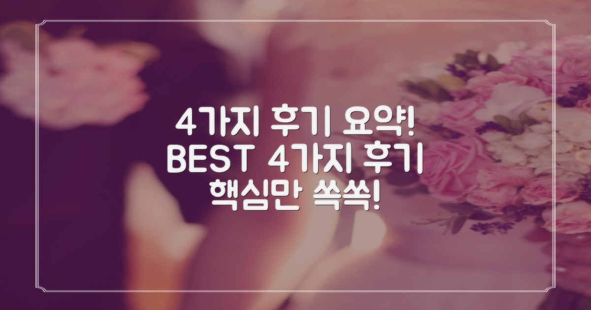 4가지 후기 요약