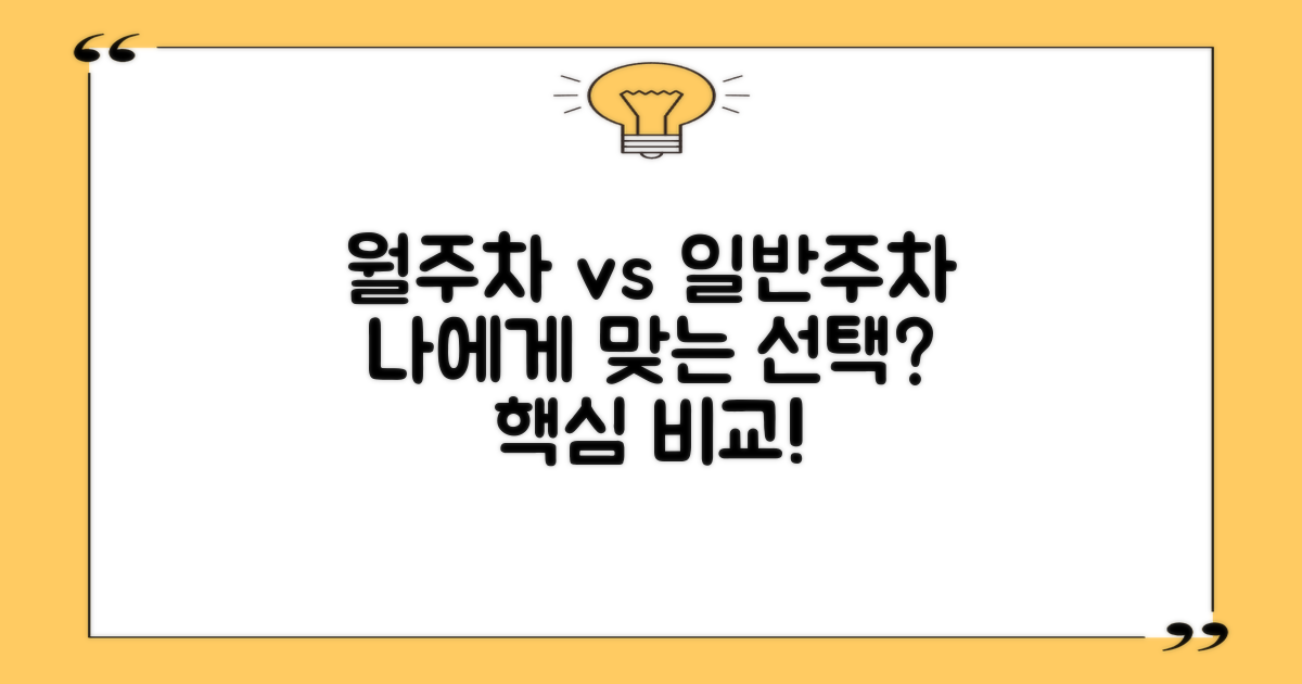 월주차/일반주차, 어떤 선택이 나에게 맞을까?