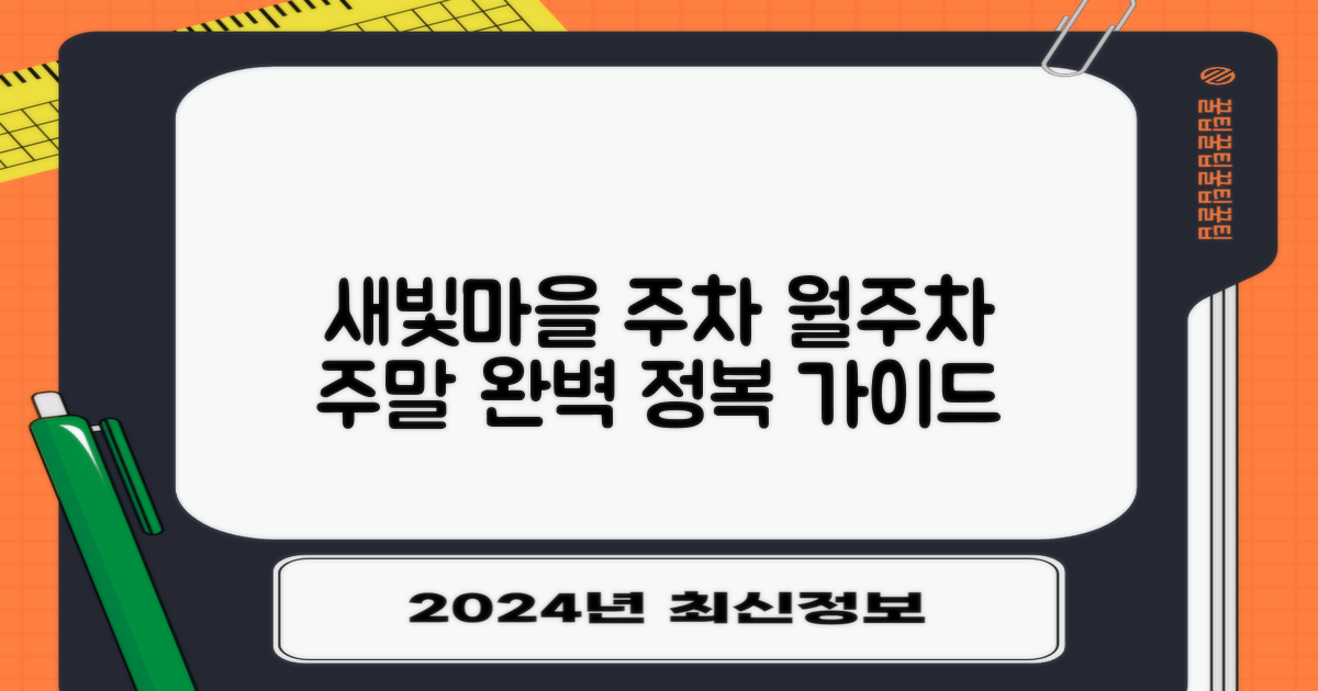본사 사택(새빛마을) 주차장: 월주차 & 주말 주차 완전 정복 가이드
