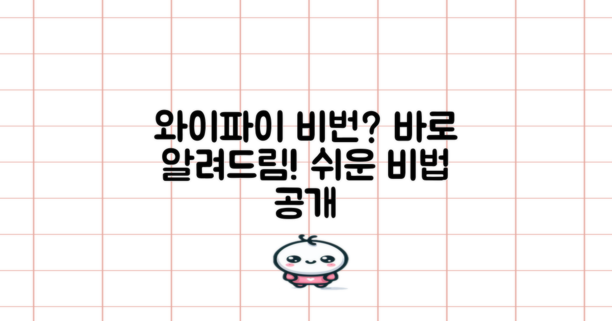 와이파이, 비밀번호는 무엇인가요?