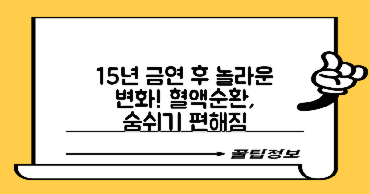 금연 후 15년, 놀라운 혈액순환 개선과 숨쉬기 편안함